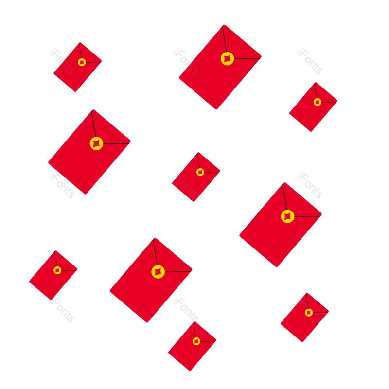 卡通图片,喜庆元素,年货节PNG,红包免抠素材